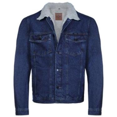 Imagem de Jaqueta Jeans Masc. 100% Algodão C/ Colete De Pelo VMJA0033 Cor:;Tamanho:GG-Masculino