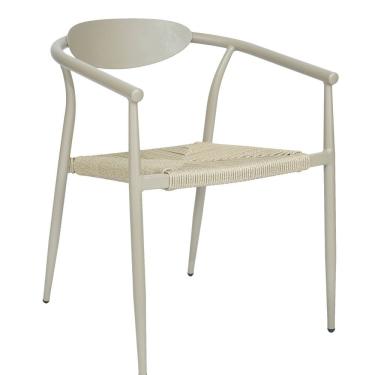 Imagem de Cadeira em Alumínio e Corda Náutica em Polietileno para Area Externa Isla  Cinza