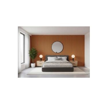 Imagem de Papel De Parede Adesivo Estilo Madeira Ripada 10M x 45cm - Mezza Luna 