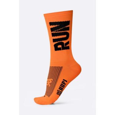 Imagem de Meia de Corrida HUPI Run Laranja Neon 36-42, Alaranjado