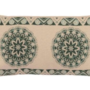 Imagem de Almofada Decorativa Turin Retangular Com Refil 58% Algodão / 42% Poliéster - Mandala Verde