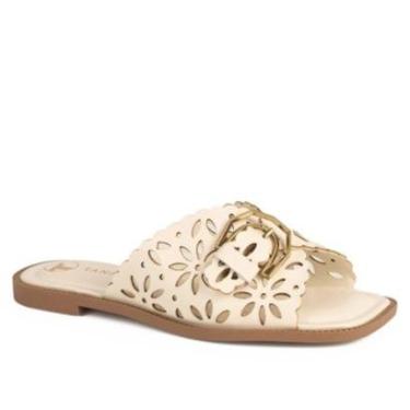 Imagem de Sandália Rasteira Moda Couro Tanara - Branco-Feminino