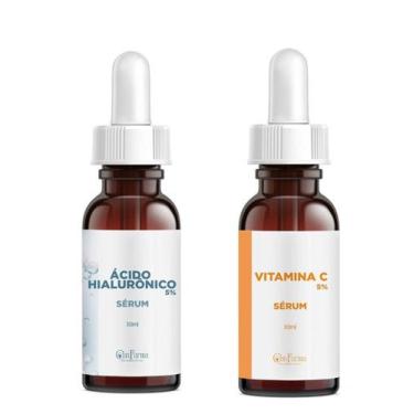 Imagem de Kit C/ 2 Sérum: Ácido Hialurônico + Vitamina C - Skincare - ClinFarma
