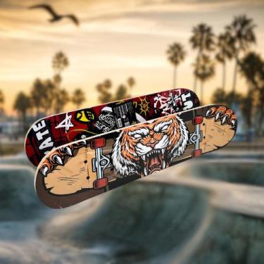 Imagem de Skate Infantil 30kg Estampado - Jr Toys, Vermelho