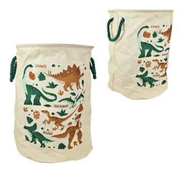Imagem de Cesto Organizador Infatil Estampas Variadas Nina 35x45cm Cor:Dinossaur