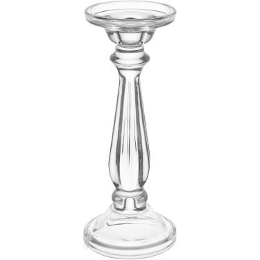 Imagem de CASTIÇAL DECORATIVO PORTA VELA HOME&CO VIDRO 25x10x10cm TRANSPARENTE