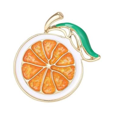 Imagem de Broche de Romã e Melancia com Strass - Presente para Festa, Laranja052