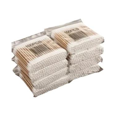 Imagem de Cotonetes Para Bebês 500 Unidades 5 Pacotes Palitos De Limpeza De Ouvi