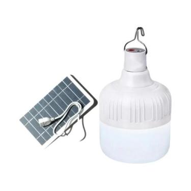 Imagem de Lanterna Portátil LED Solar Recarregável Por USB, Luz De Emergência Pa