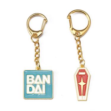 Imagem de Chaveiro Mobile Suit com logotipo Gundam Bandai e escudo cruzado de unicórnio
