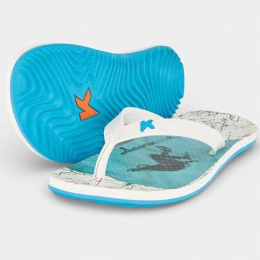 Imagem de Chinelo Kenner Summer SK8 Masculino - Branco e Azul - 41, 41