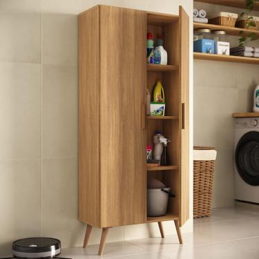 Imagem de Armário De Lavanderia Multiuso 2 Portas 68cm Retrô Urban Multimóveis Mp6038 Madeirado