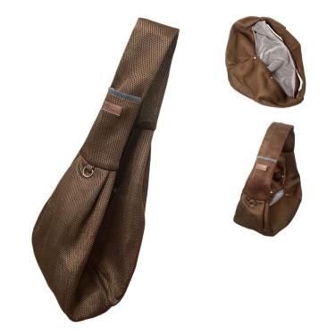 Imagem de Bolsa de Transporte Pet Canguru Cao Gato Animal Malha Respiravel Tira de Ombro Tecido Confortavel