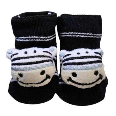 Imagem de Meia Antiderrapante para Bebê 0 a 12 Meses 3d Bichinhos - Plin Baby, Z