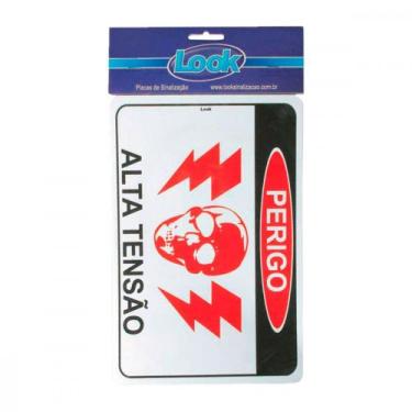 Imagem de Placa Sinalizacao 20X30 Per.Alta Tensao - Kit C/5 CA - LOOK