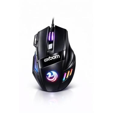 Imagem de Mouse Gamer Anúbis 7 Botões 3200 DPI Ajustável LED RGB Alta Precisão e Velocidade Jogos Trabalho Estudos Cabo Reforçado Super Rápido Ergonômico Antideslizante Clique Duplo Premium - Preto