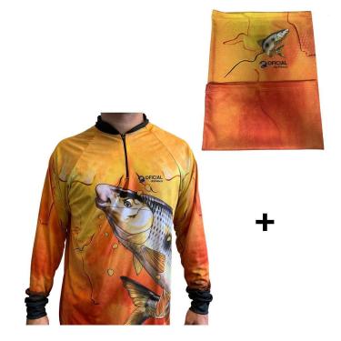 Imagem de Camisa de Pesca Proteção Solar UV Piapara + Bandana - Oficial da Pesca-Unissex