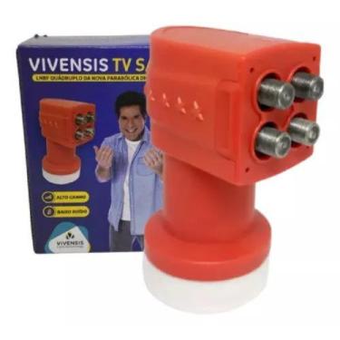 Imagem de LNBF Universal Banda Ku Quádruplo Vivensis  Liberdade para 4 TVs na me