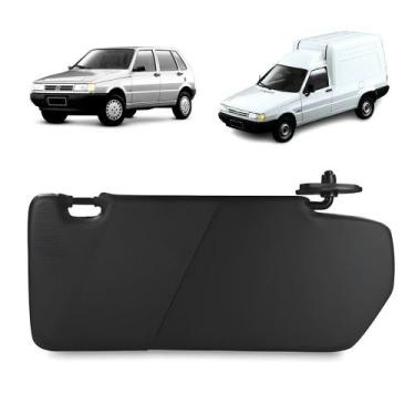 Imagem de Quebra Sol Preto com Bolsa Fiat Uno Fiorino 1993 a 2003 Lado Direito N