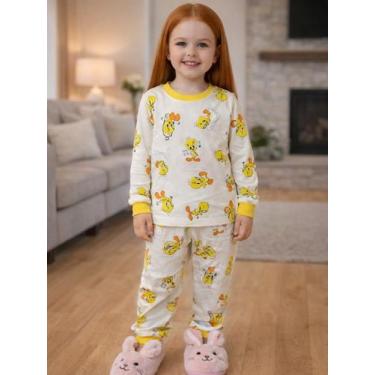 Imagem de Conjunto De Pijamas Sortido Crianças Menina Menino Manga Longa Inverno