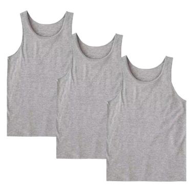 Imagem de Kit 3 Regata Masculina Camiseta Lisa Básica Algodão Regatas-Masculino