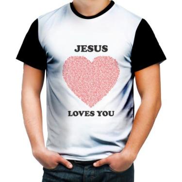 Imagem de Camiseta Colorida João 3 16 Jesus Te Ama 4k 2 - Kasubeck Store®, INF 1
