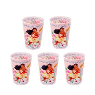 Imagem de Kit 5 Copos para Ovo de Páscoa 320ml da Moana Disney - Plasutil, Copo 