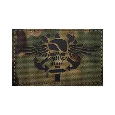 Imagem de Emblema Tático Refletivo Infravermelho Em Tecido Com Corte a Laser Par