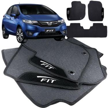 Imagem de Tapete pra Carro Borracha Honda Fit 2015 2016 2017 2018 2019 2020 2021