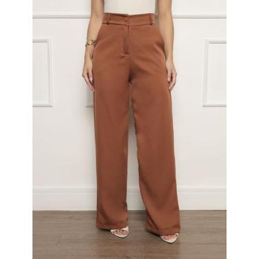 Imagem de Calça Pantalona Wide Leg Alfaiataria Social Duna Feminina - 4 Azes, Ma