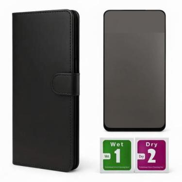 Imagem de Capinha Capa Carteira Flip + Película de Vidro Privacidade Para Moto G