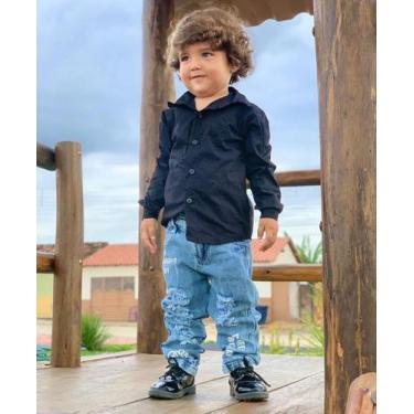 Imagem de Camisa Social Infantil Preta Meninos - Joaquim Store, 4
