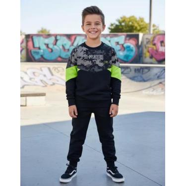Imagem de Conjunto Infantil Tamanho 08 Moletom Menino Brandili/Marisol Inverno, 