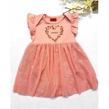 Imagem de Vestido feminino rosa soft 1000466 kyly, 12-18 Mese
