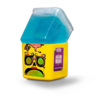 Imagem de Slime Atacado Mania C/carinha Triste Azul Zlyme Zumbi