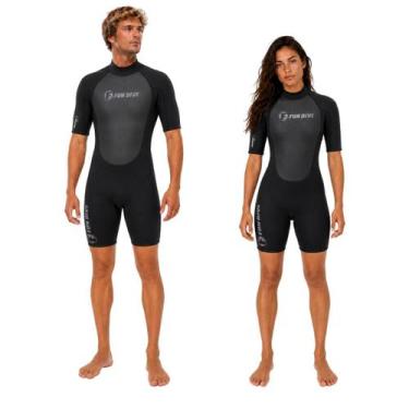 Imagem de Roupa Neoprene Wailea Curto 3mm Fun Dive, Surf Kite Jetski, L