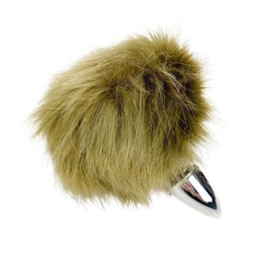 Imagem de Plug Anal Pequeno Rabinho Pompom de Coelho - hard, marrom