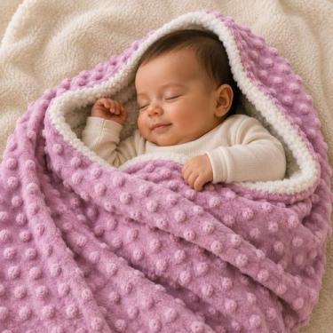 Imagem de Manta Cobertor Dupla Face para Bebê - Soft Pipoquinha e Sherpa - Toque