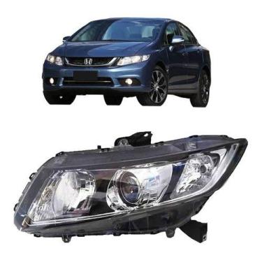 Imagem de Farol Honda Civic 2013 2014 2015 2016 Elétrico com Motor LE - Prime