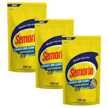 Imagem de Kit com 3 Alvejantes Sem Cloro Semorin 500ml - SEMORIM