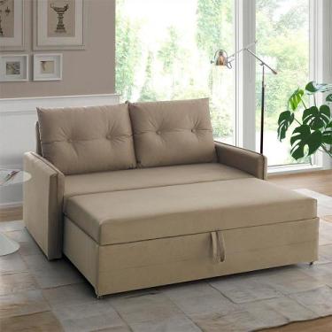 Imagem de Sofá Icaria 3 em 1 Sofá Chaise Cama Estofama, Bege