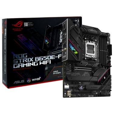 Imagem de Placa Mãe ROG Strix B650E-F Gaming com Wi-Fi Socket AM5 DDR5 Preta Asus