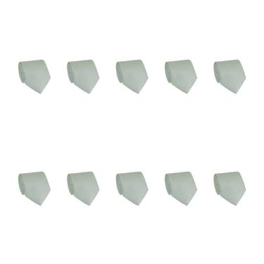 Imagem de Kit 10 Gravatas Masculina Social Slim Premium Tons de Verde Lisa Elegante Padrinhos Formatura Trabalho