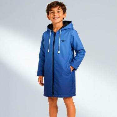 Imagem de Roupão new malta infantil print - azul marinho pp - Speedo, Azul marin
