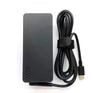 Imagem de Fonte Carregador P/ Notebook Lenovo Dell Hp 65w Type-c Usb-c, Preto