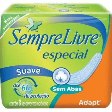Imagem de Absorvente Sempre Livre Adapt Cobertura Suave Sem Abas 8 Unidades