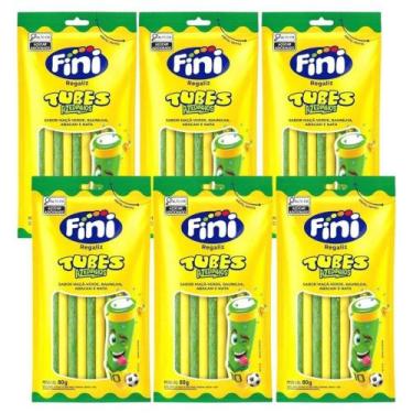Imagem de Kit 6un Bala de Gelatina Tubes Abacaxi e Maçã Verde - Fini