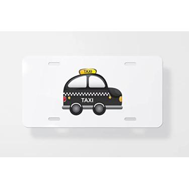 Imagem de Capa para placa de carro Taxi Vector – Capa para placa de carro – Capa para moldura da placa de carro 15 x 30 cm