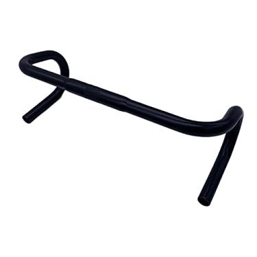 Imagem de Newmind Fixa Gear Barra de descanso de liga de alumínio ultraleve DIY peças de guidão de corrida estilo vintage 420 mm guidão para bicicleta de estrada em turismo, MTB - Preto