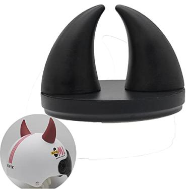 Imagem de Capacete de motocicleta Chifres de diabo, Espigão de decoração para par de motos de esqui (black)